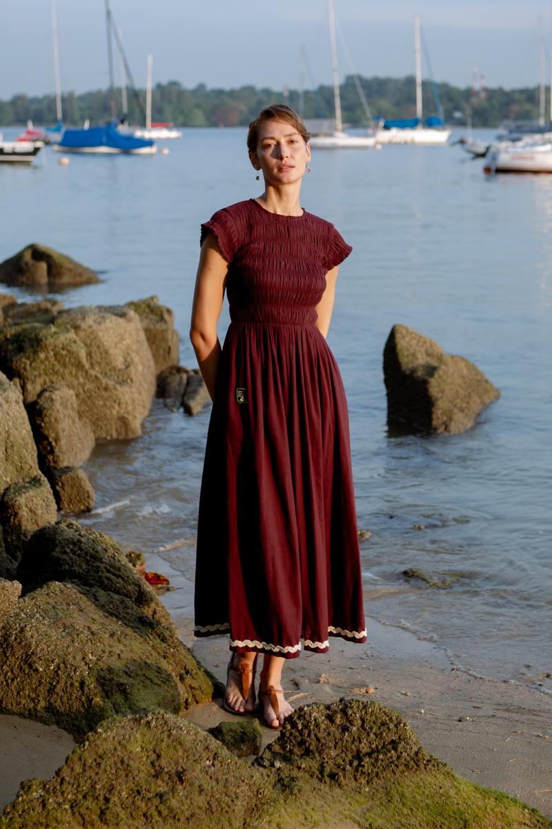 The Plum Kala Cotton Maxi Dress cotton by Sui for women Worldwide