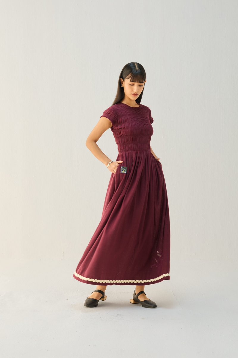 The Plum Kala Cotton Maxi Dress cotton by Sui for women Worldwide