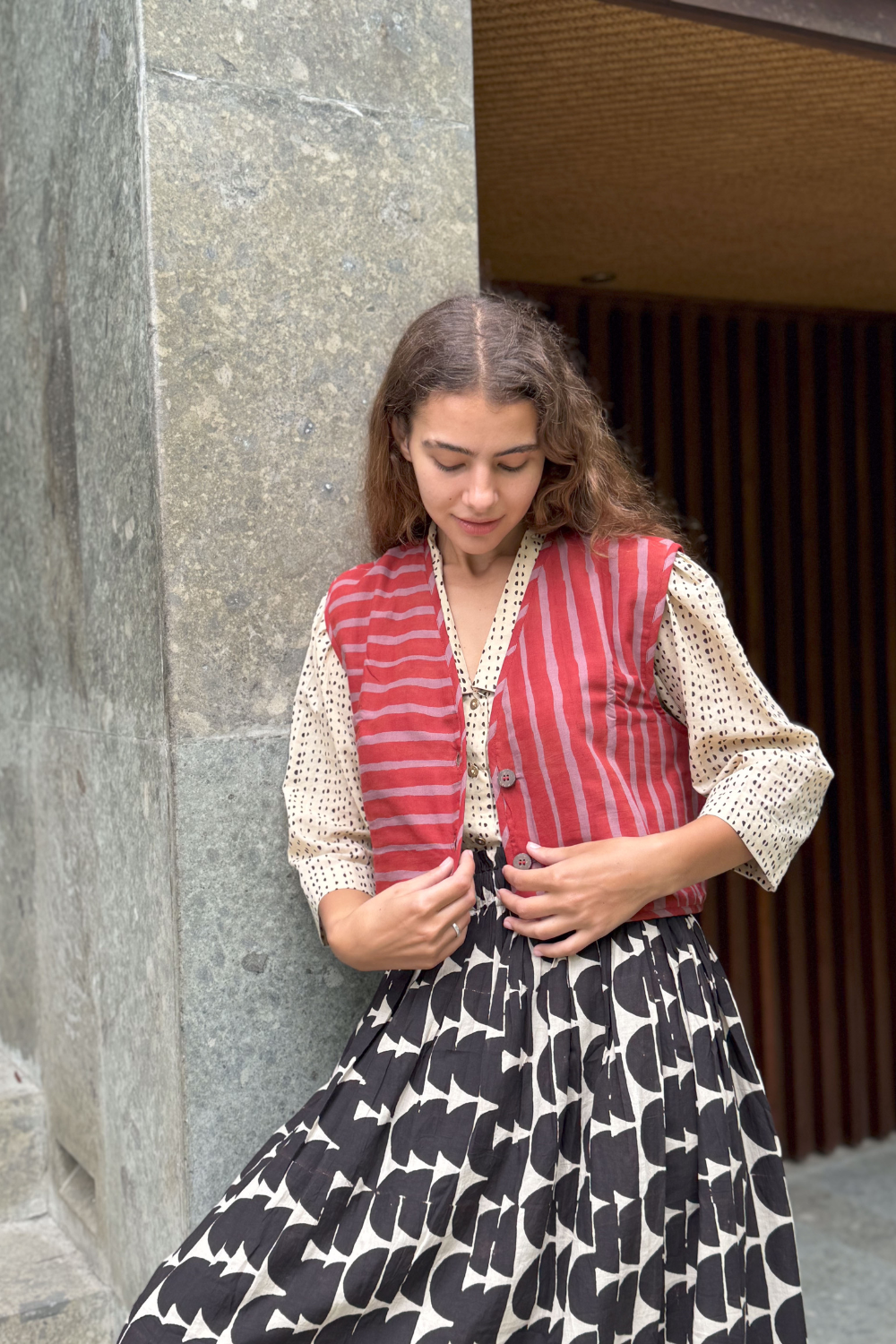 The Red - Striped Vest