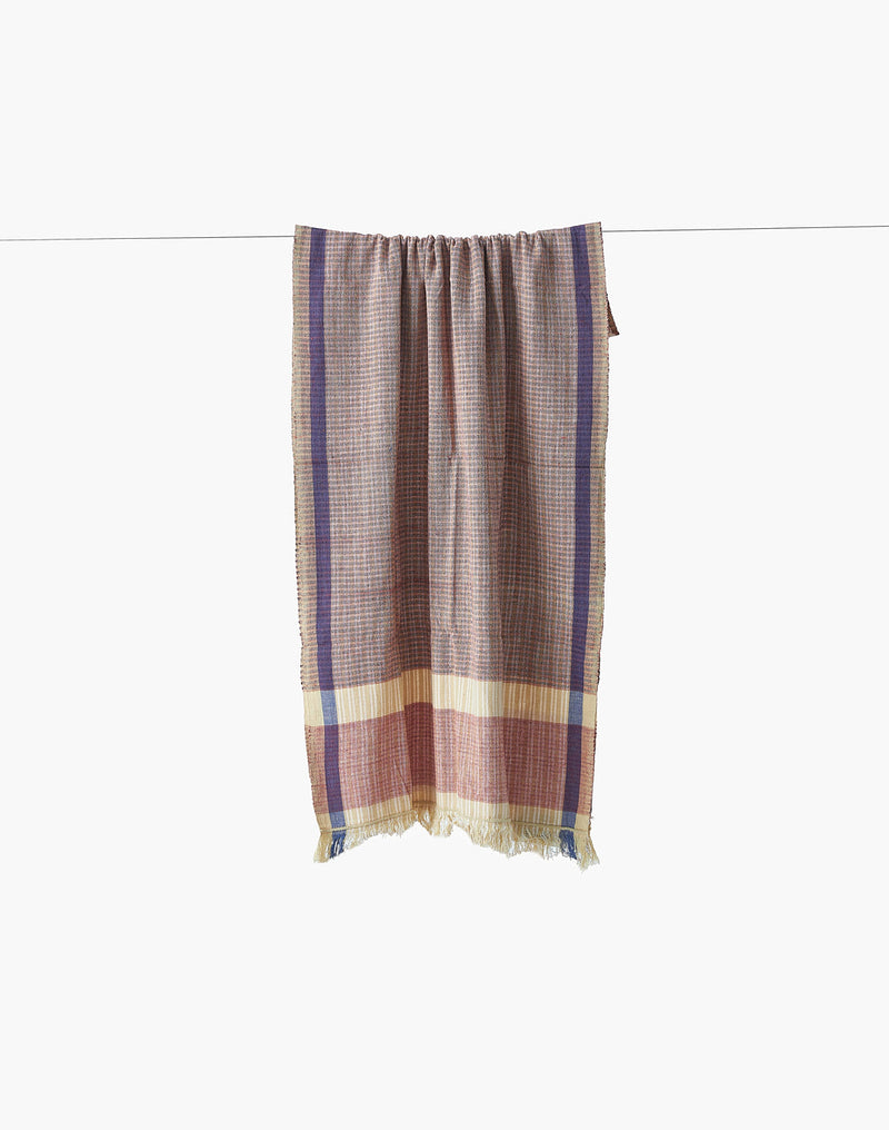 The Saffron & Merlot Stole cotton by World of Crow in multi color for women Worldwide