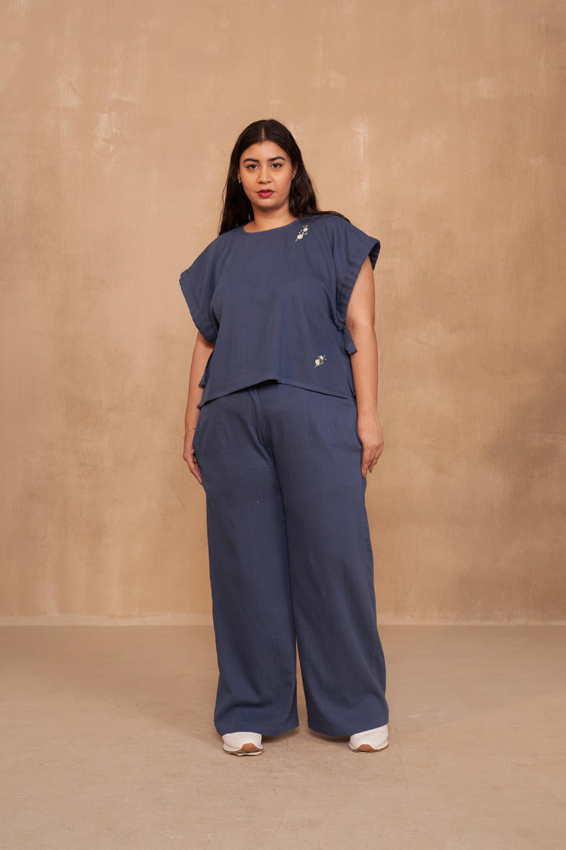 The Self Love Club Organic Cotton Top by SUI in navy color for women Worldwide