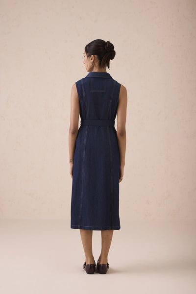 The Sunrise Denim Midi Dress