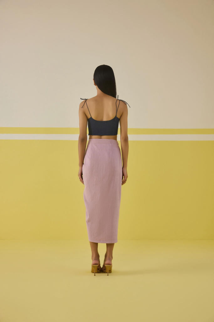 The Sweet Sunshine Handwoven Organic Cotton Skirt cotton by SUI in pink color for women Worldwide