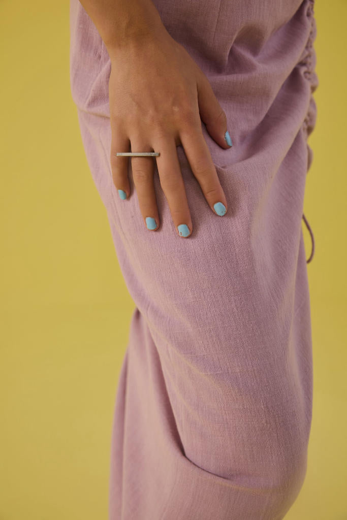 The Sweet Sunshine Handwoven Organic Cotton Skirt cotton by SUI in pink color for women Worldwide