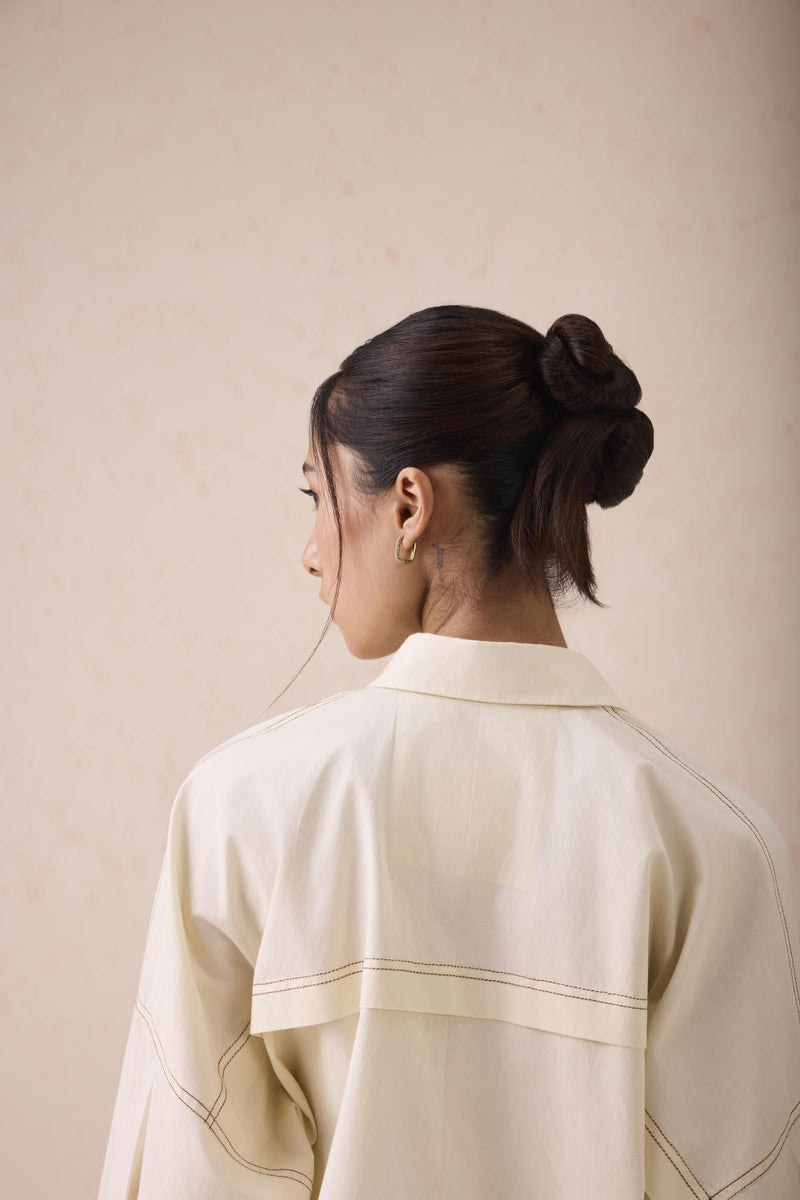 The Vista Everyday Classic Organic Cotton Shirt Dress poplin by SUI in white color for women Worldwide