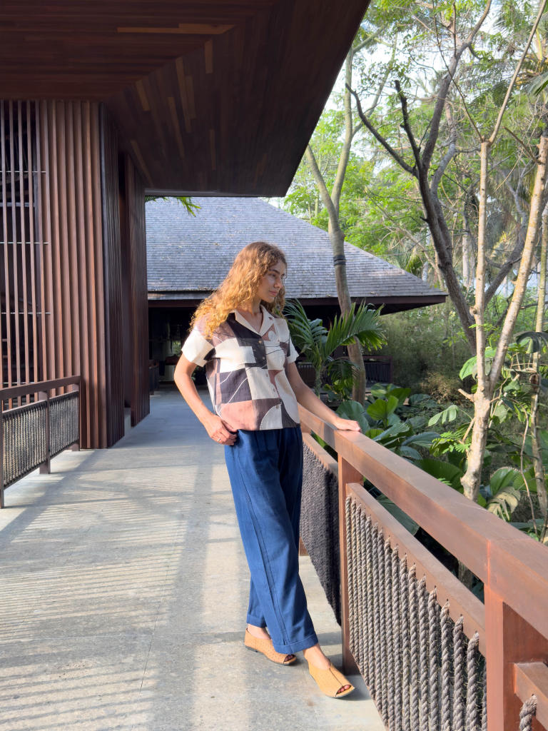 The Autumn Shirt cotton by World of Crow in multi color for women Worldwide