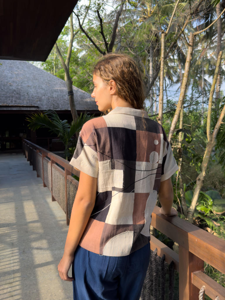 The Autumn Shirt cotton by World of Crow in multi color for women Worldwide