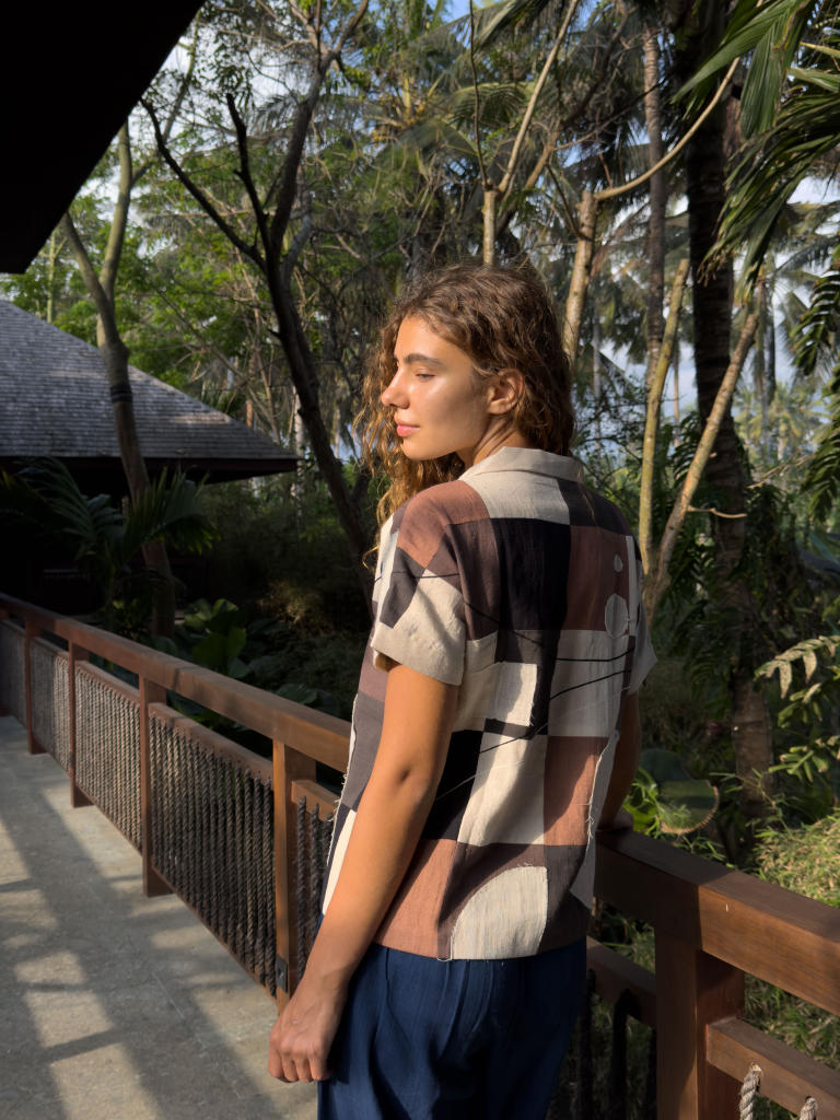 The Autumn Shirt cotton by World of Crow in multi color for women Worldwide