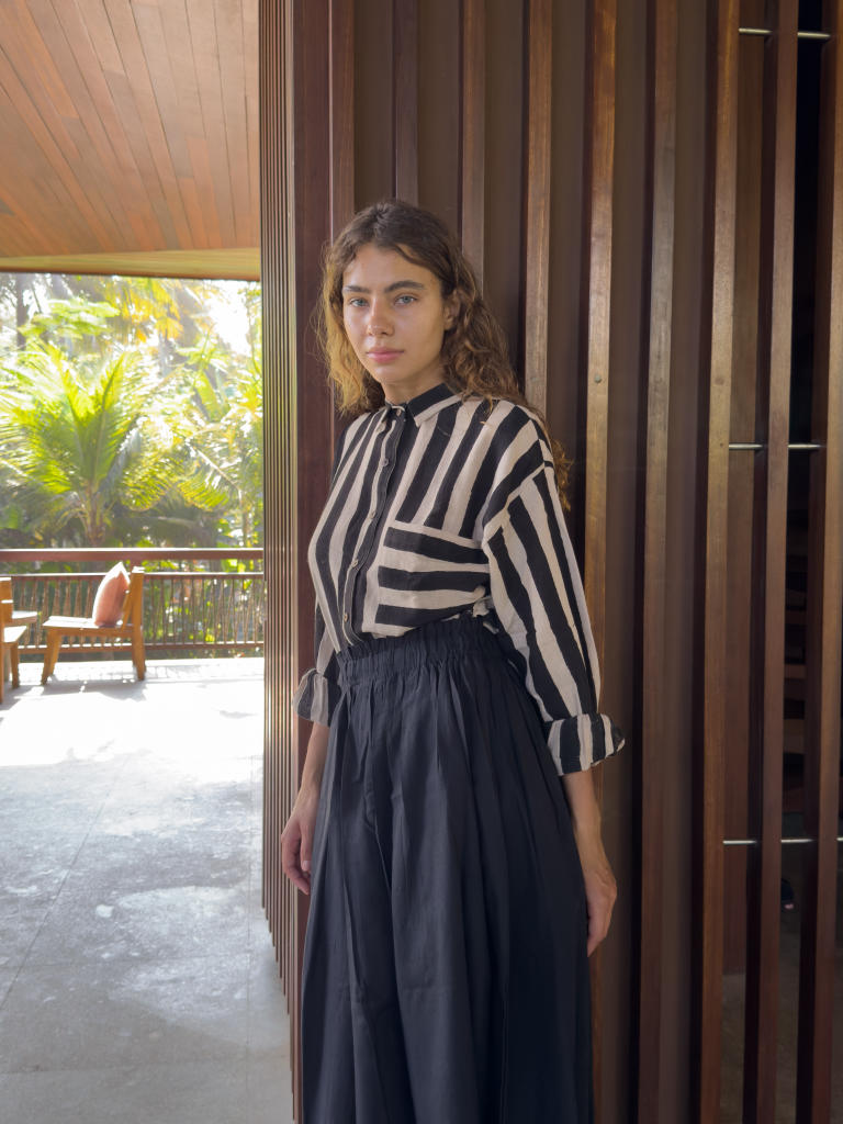 Classic Crow Skirt — Black cotton by World of Crow in black color for women Worldwide