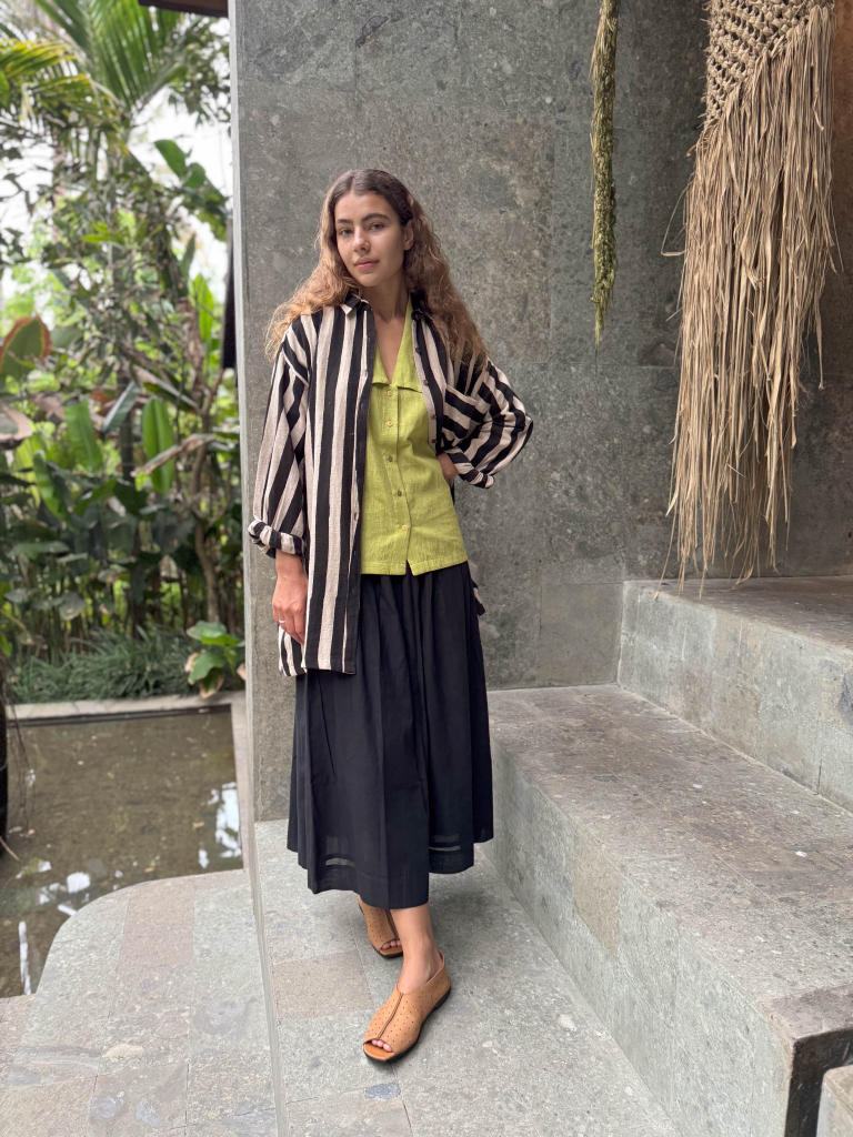 Classic Crow Skirt — Black cotton by World of Crow in black color for women Worldwide