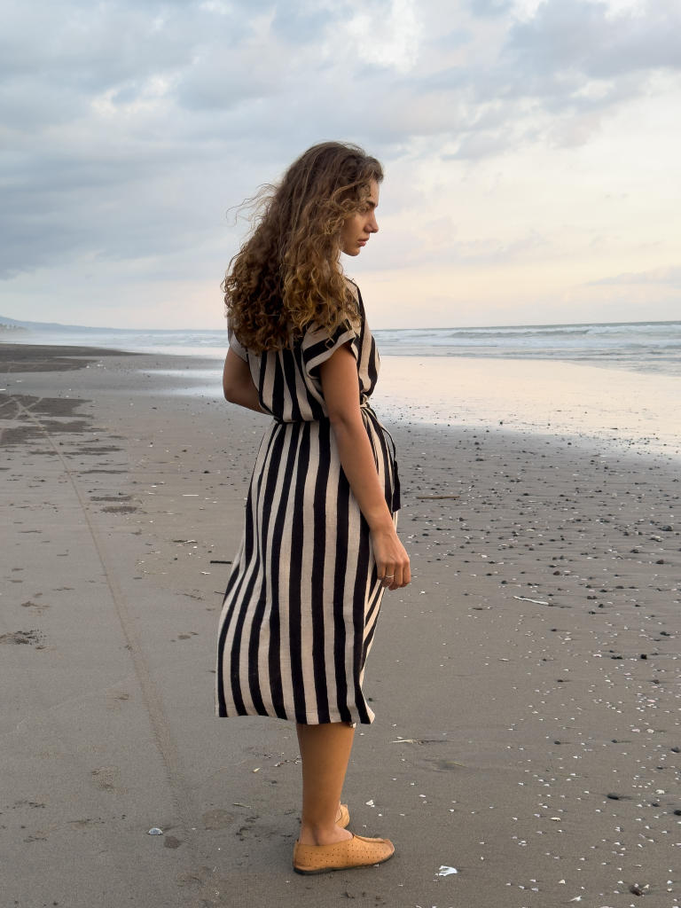 The Black & White Striped Dress