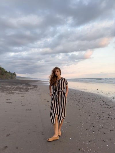 The Black & White Striped Dress