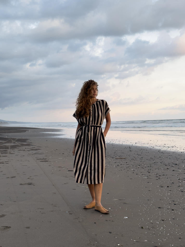 The Black & White Striped Dress