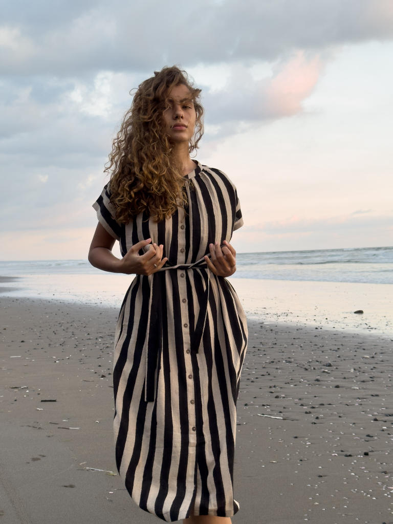 The Black & White Striped Dress