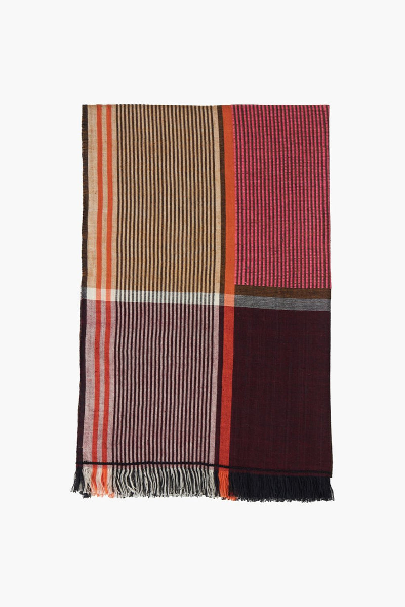 The Heritage Panel stole cotton by World of Crow in multi color for women Worldwide