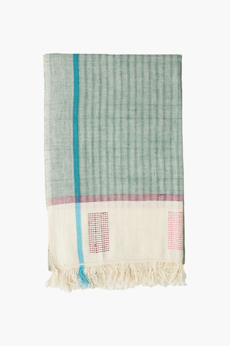 The Mint Check stole cotton by World of Crow for women Worldwide