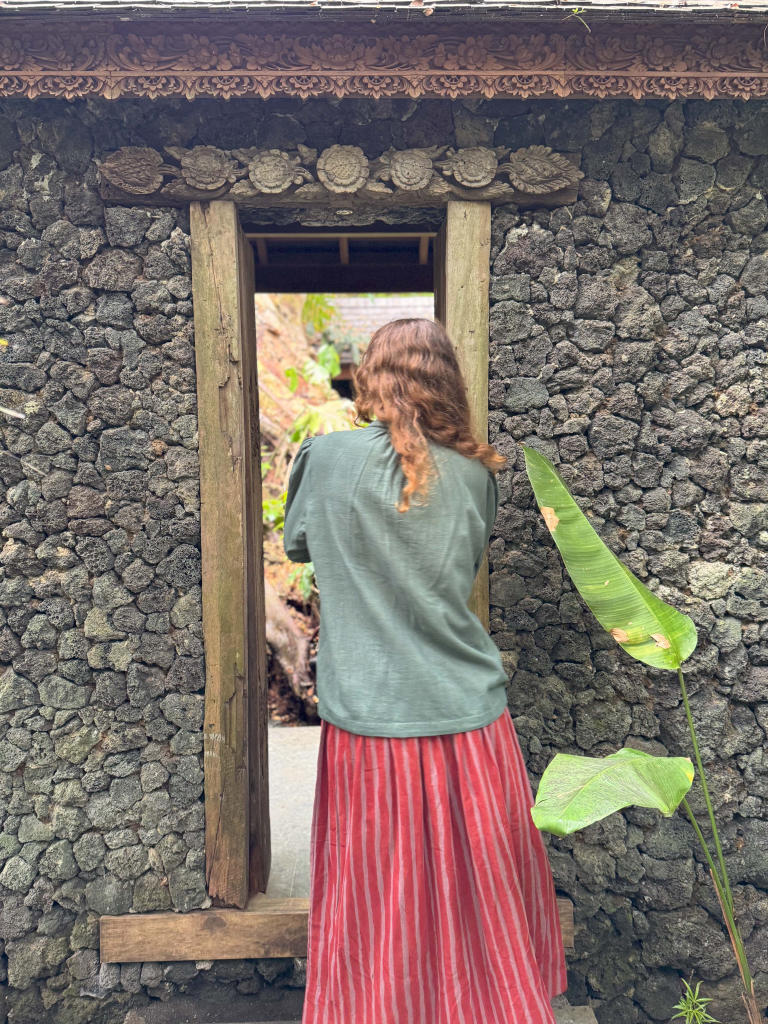 Mulholland Shirt — Vintage cotton by World of Crow in olive color for women Worldwide