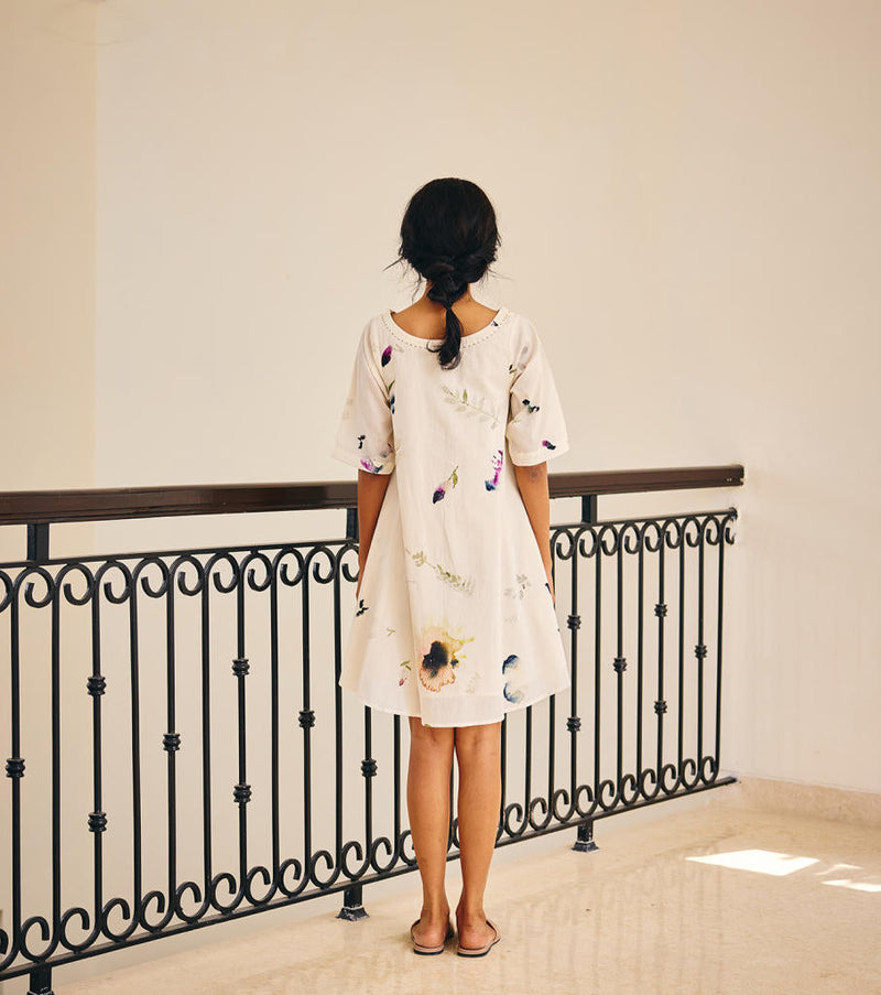 The Sanguine Dress cotton by Khara Kapas in white for women Worldwide