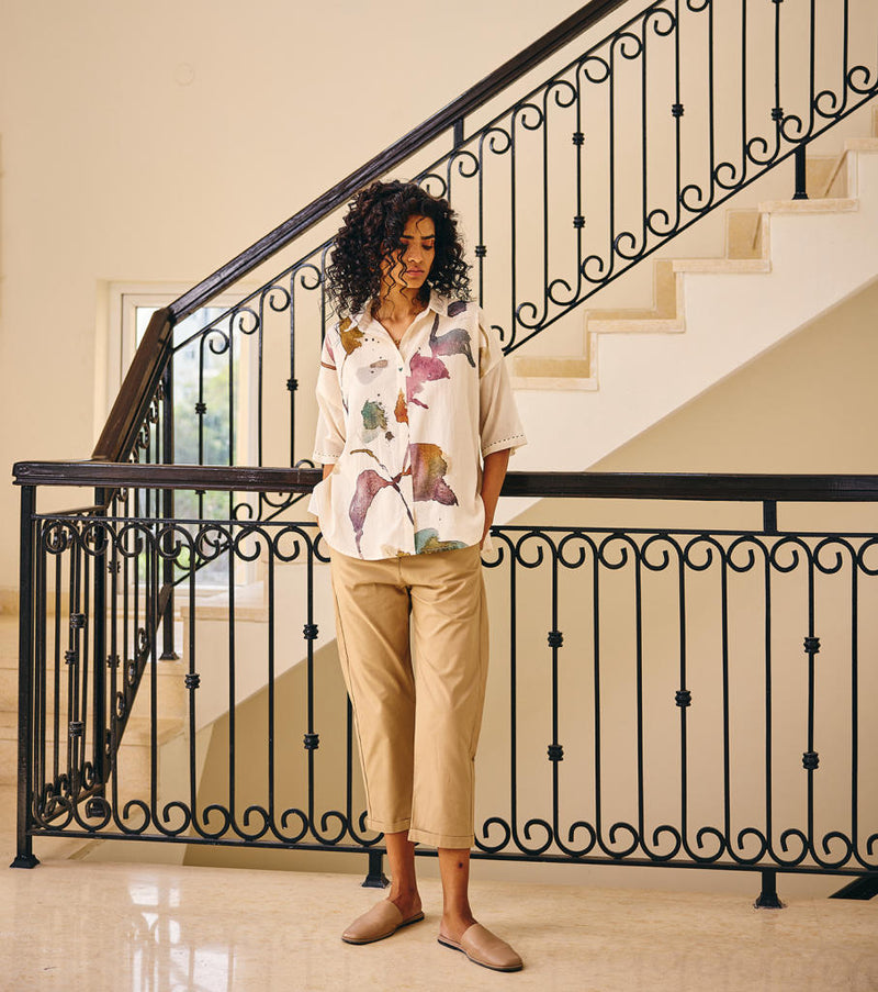 The Softer shell shirt cotton by Khara Kapas in white for women Worldwide
