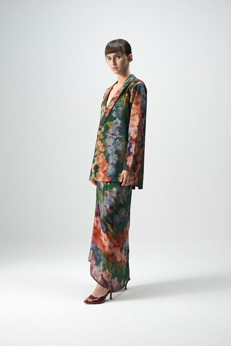 THEA BLAZER & SKIRT SET mul by Yam in multi color for women Worldwide