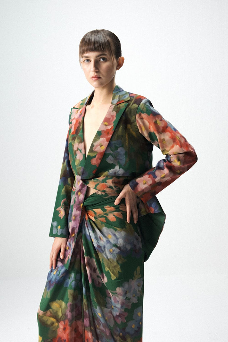 THEA BLAZER & SKIRT SET mul by Yam in multi color for women Worldwide