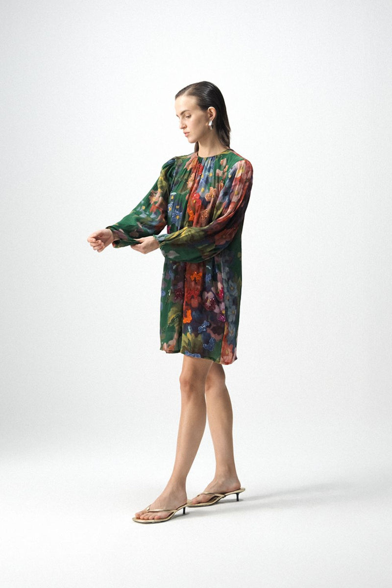 THEA EMBROIDERD SHORT DRESS mul by Yam in multi color for women Worldwide