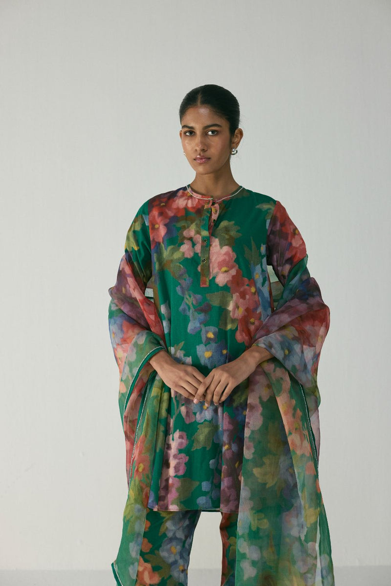 THEA SHORT KURTA SET cotton by Yam in multi color for women Worldwide