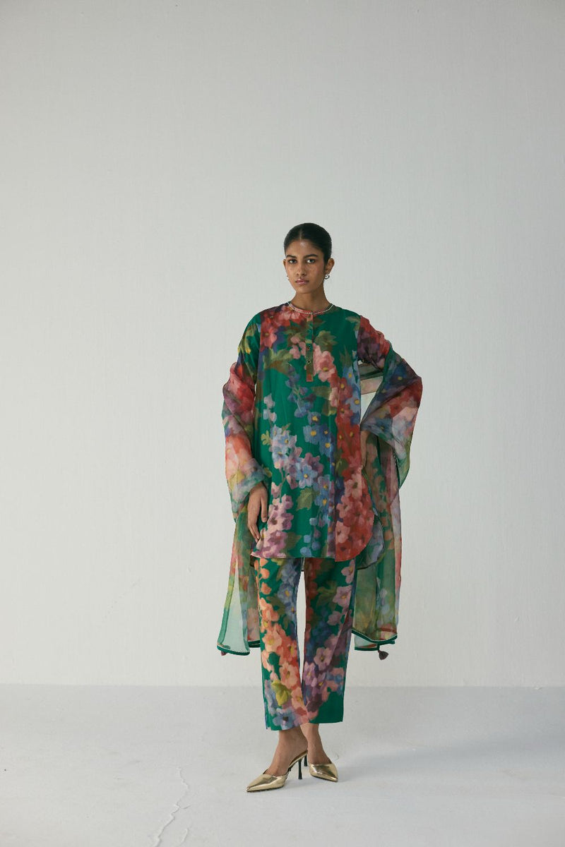 THEA SHORT KURTA SET cotton by Yam in multi color for women Worldwide
