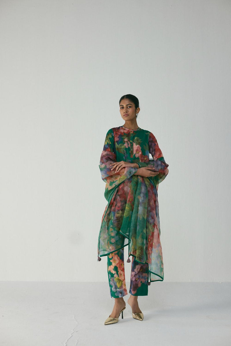 THEA SHORT KURTA SET cotton by Yam in multi color for women Worldwide