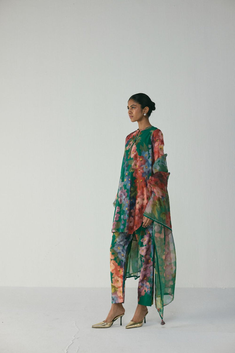 THEA SHORT KURTA SET cotton by Yam in multi color for women Worldwide