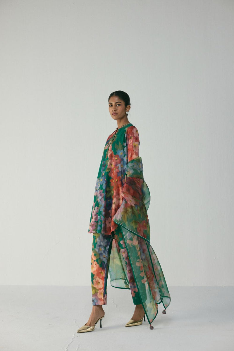 THEA SHORT KURTA SET cotton by Yam in multi color for women Worldwide