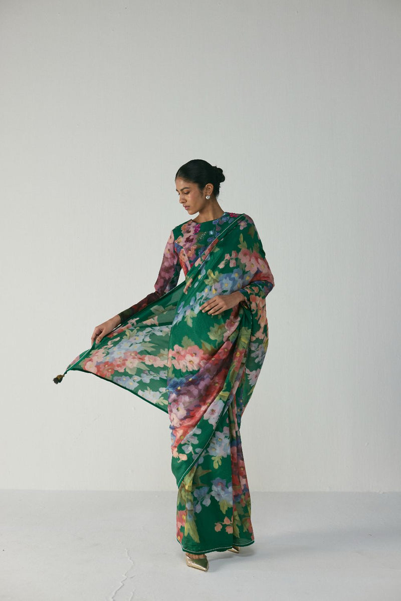 THEA SILK SAREE silk by Yam in multi color for women Worldwide