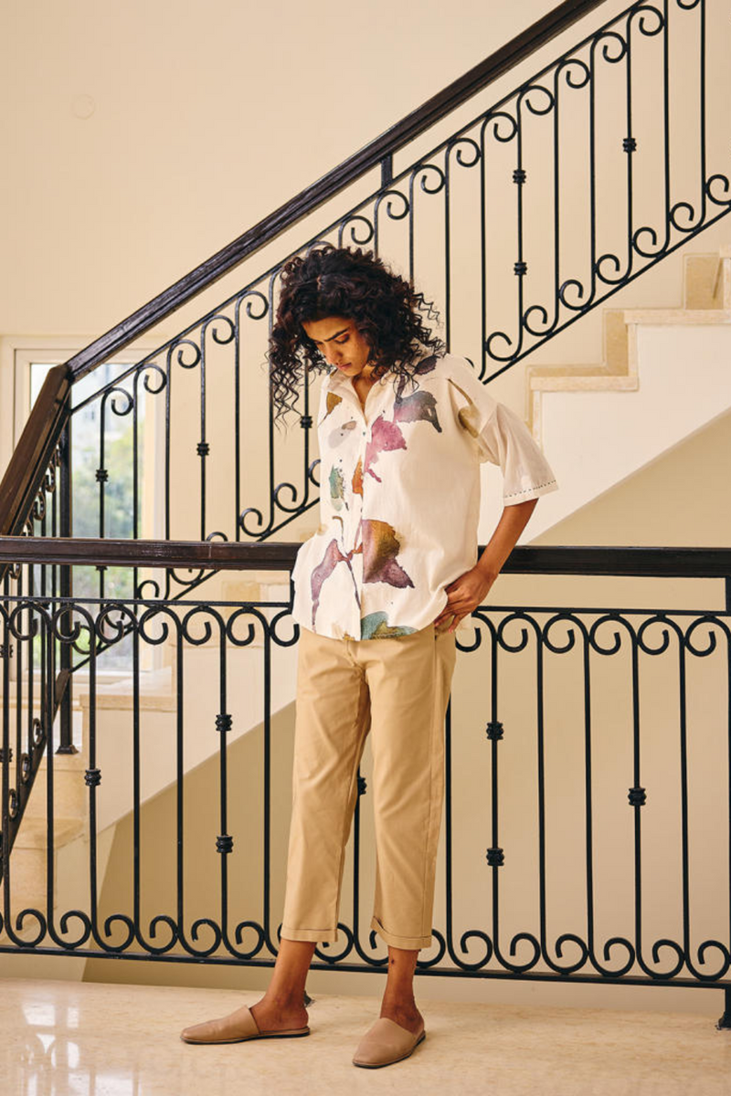 The Softer shell shirt cotton by Khara Kapas in white for women Worldwide