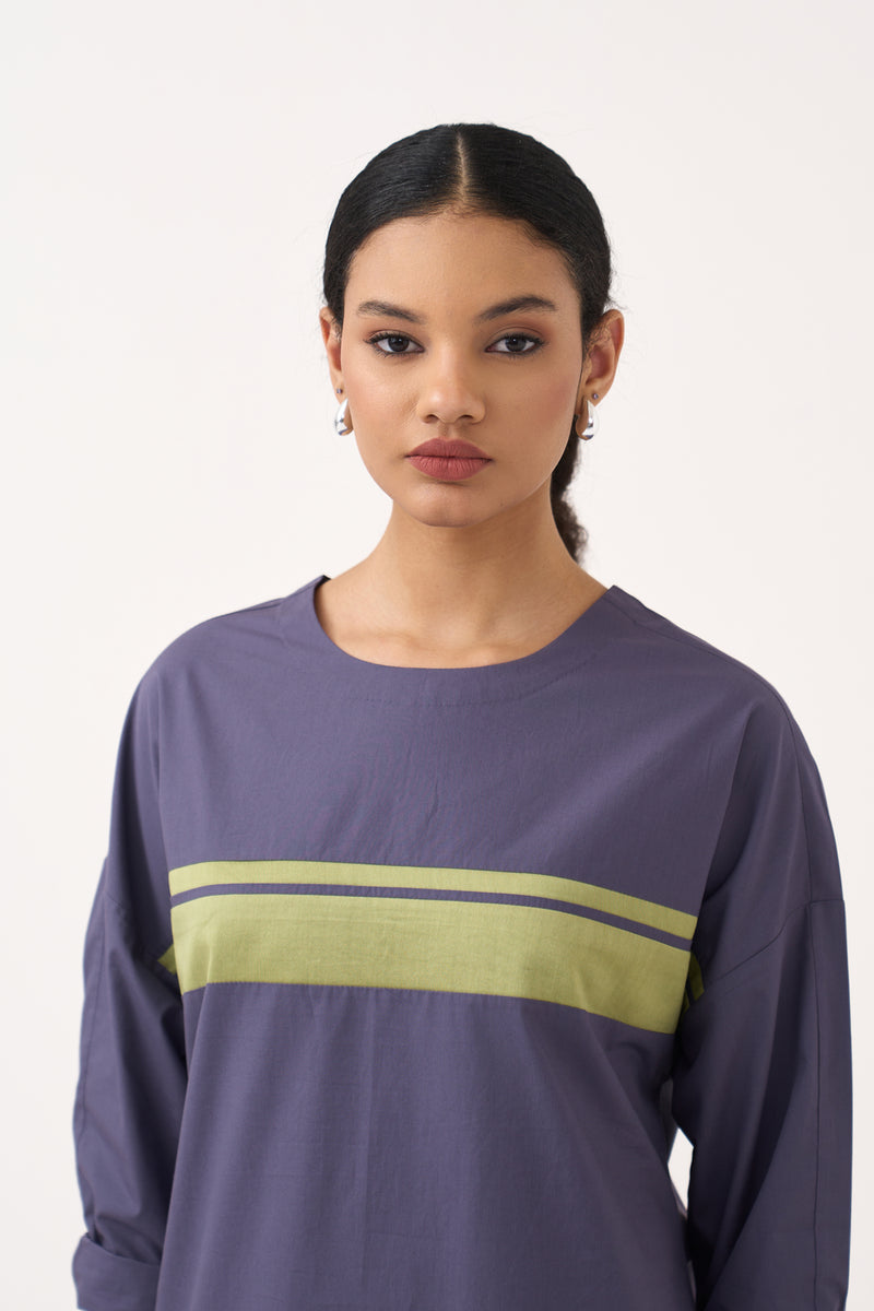 Long Jumper Co-Ord-Ash Violet poplin co-ord set by THREE in voilet for women Worldwide