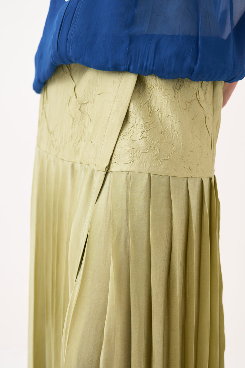 High Neck Floral Apllique Bomber Co-Ord (Included Slip)-Cobalt Blue & Soft Moss organza co-ord set by THREE in cobalt blue for women Worldwide