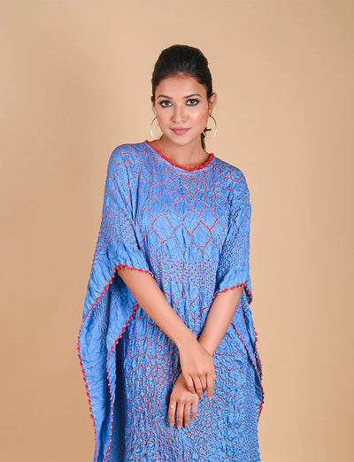 THREE FLOWERS KAFTAN-SKY BLUE