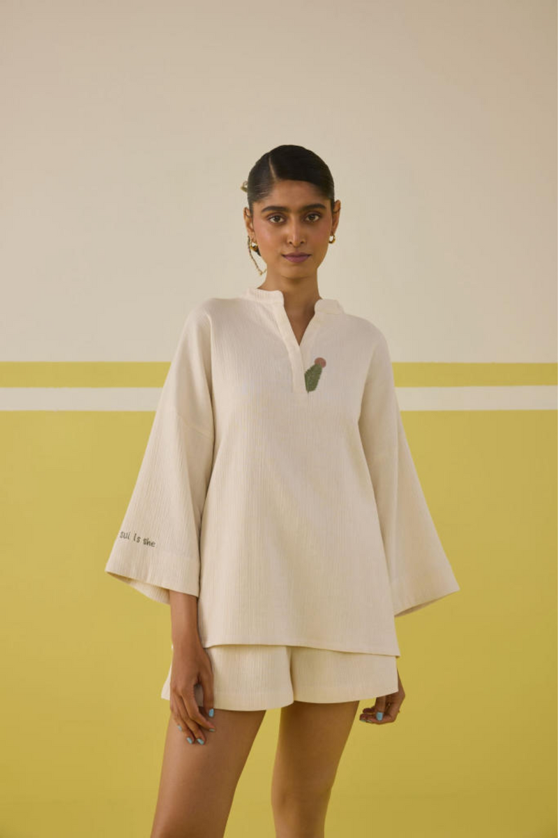 She Is Sunshine Organic Cotton Top cotton by SUI in white color for women Worldwide