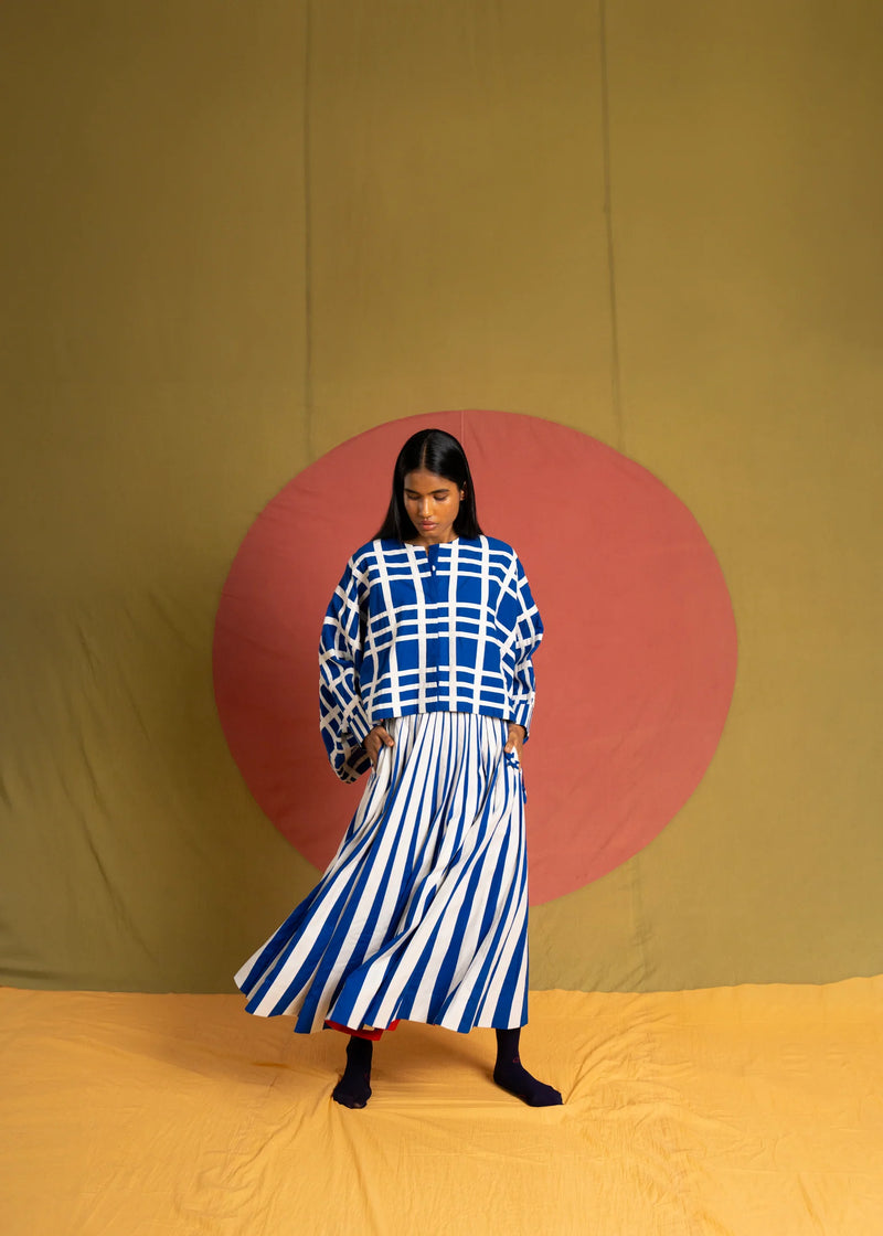Tigress Skirt-Blue and White