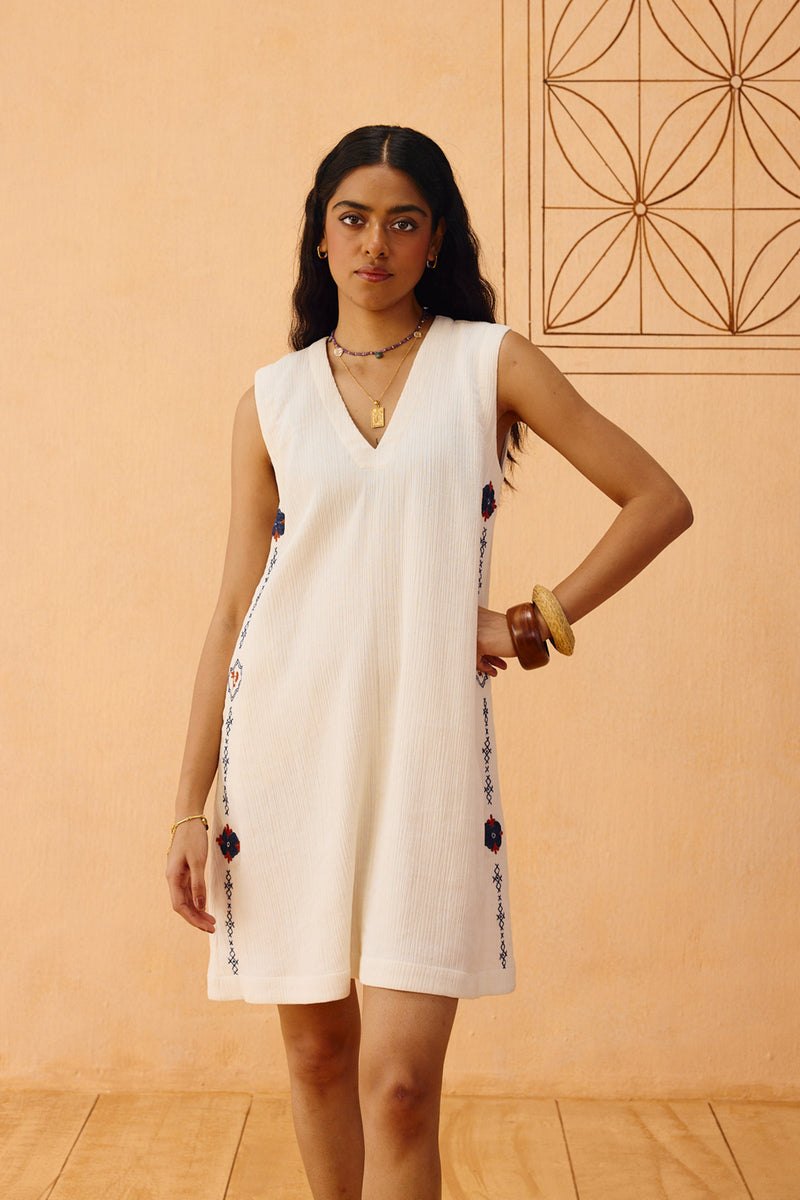Tikau Summer Organic Cotton Dress gauze dress by SUI in off-white for women Worldwide