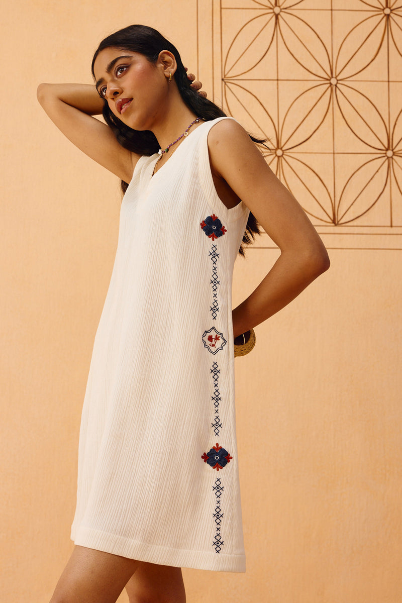 Tikau Summer Organic Cotton Dress gauze dress by SUI in off-white for women Worldwide