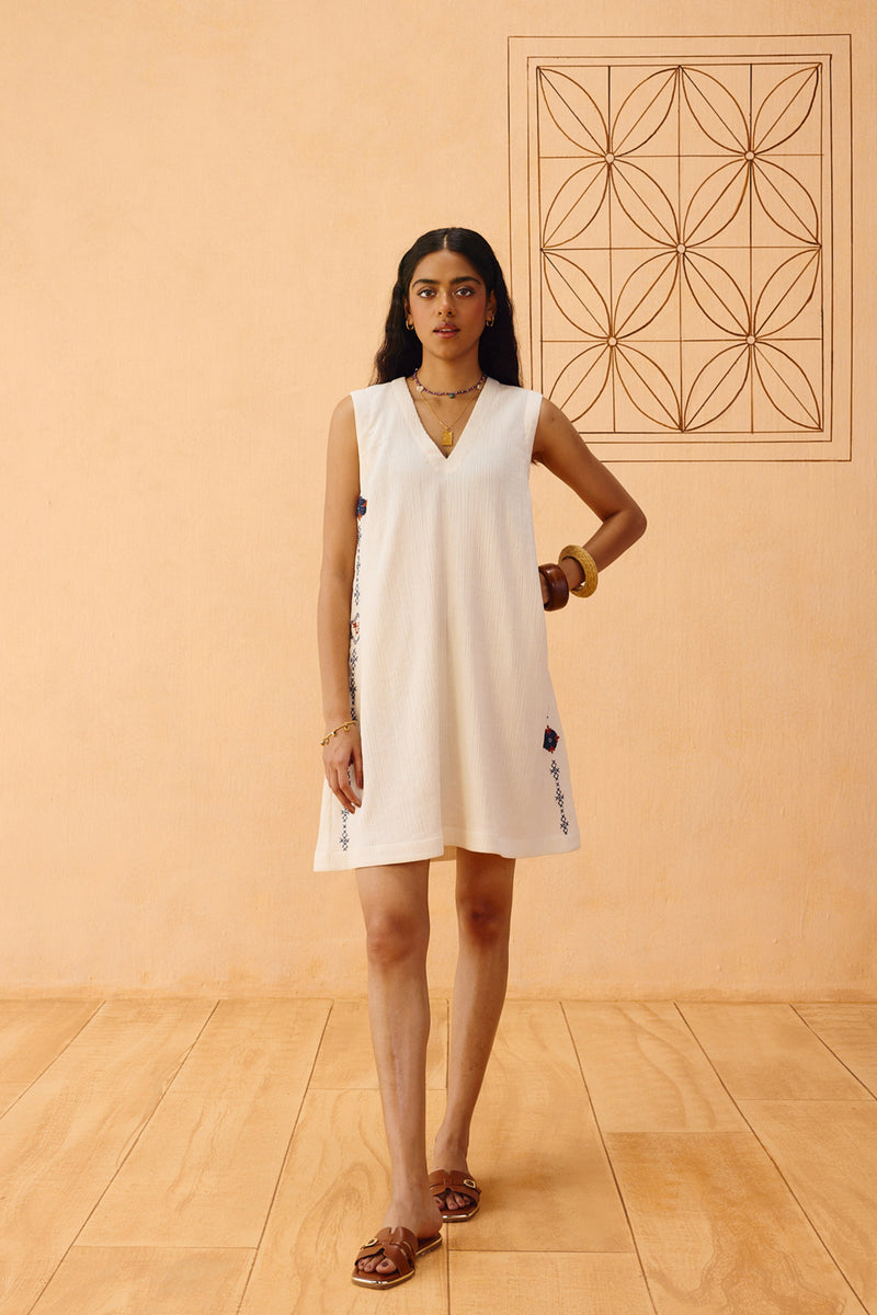 Tikau Summer Organic Cotton Dress gauze dress by SUI in off-white for women Worldwide