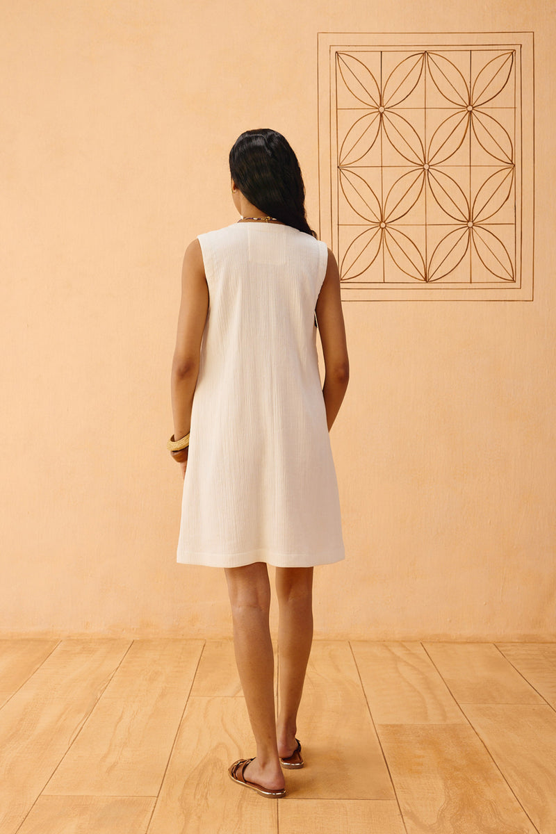 Tikau Summer Organic Cotton Dress gauze dress by SUI in off-white for women Worldwide
