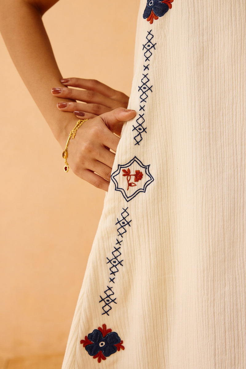 Tikau Summer Organic Cotton Dress gauze dress by SUI in off-white for women Worldwide