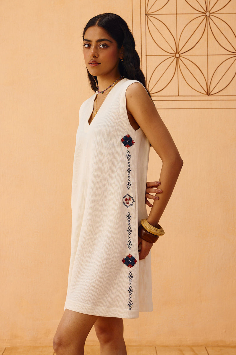 Tikau Summer Organic Cotton Dress gauze dress by SUI in off-white for women Worldwide