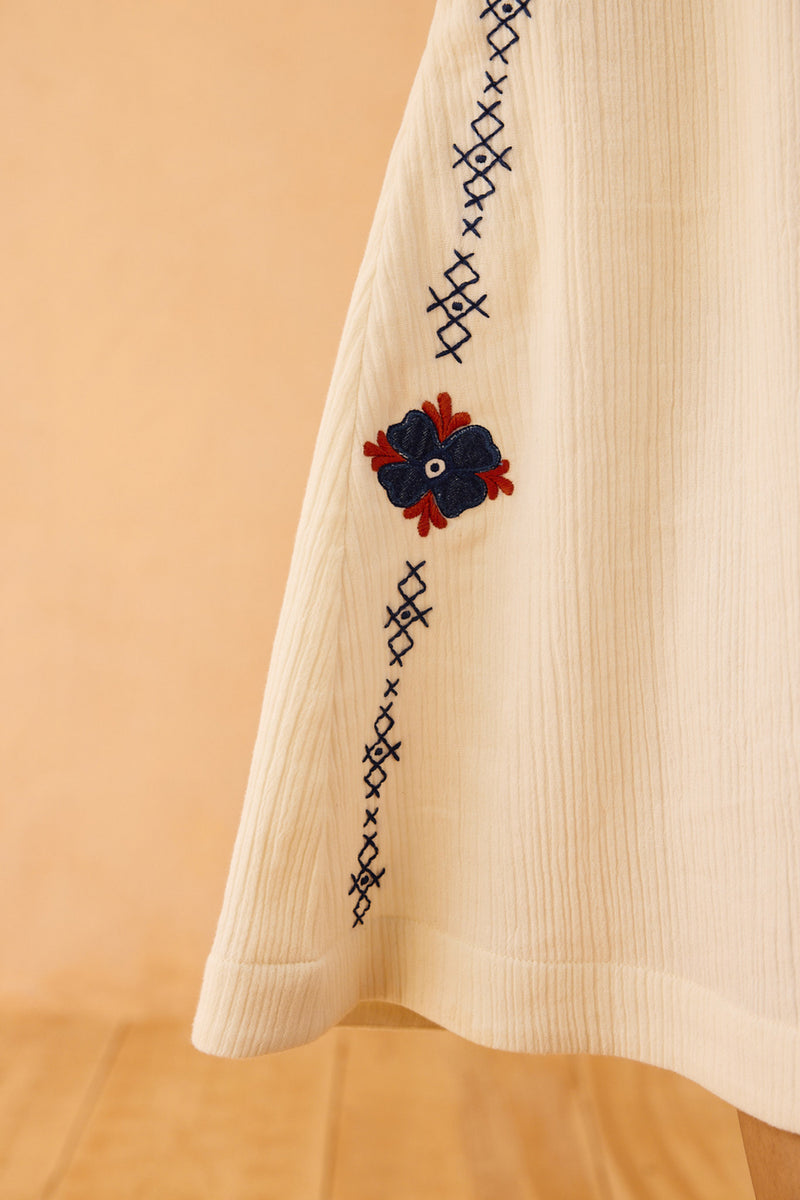 Tikau Summer Organic Cotton Dress gauze dress by SUI in off-white for women Worldwide