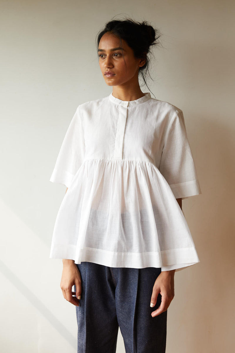 Timothee Top cotton by The Summer House in white color for women Worldwide