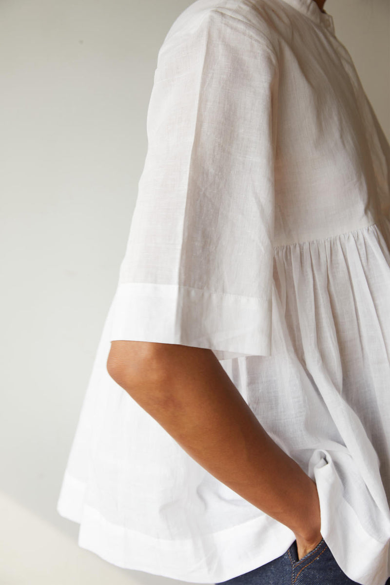 Timothee Top cotton by The Summer House in white color for women Worldwide