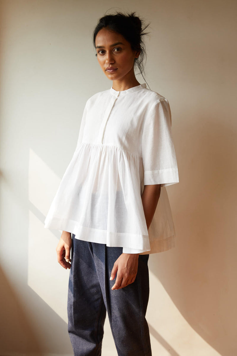 Timothee Top cotton by The Summer House in white color for women Worldwide