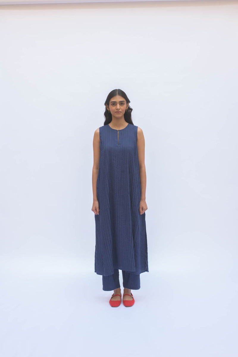 NEELI KURTA SET cotton by TOKREE in blue color for women Worldwide