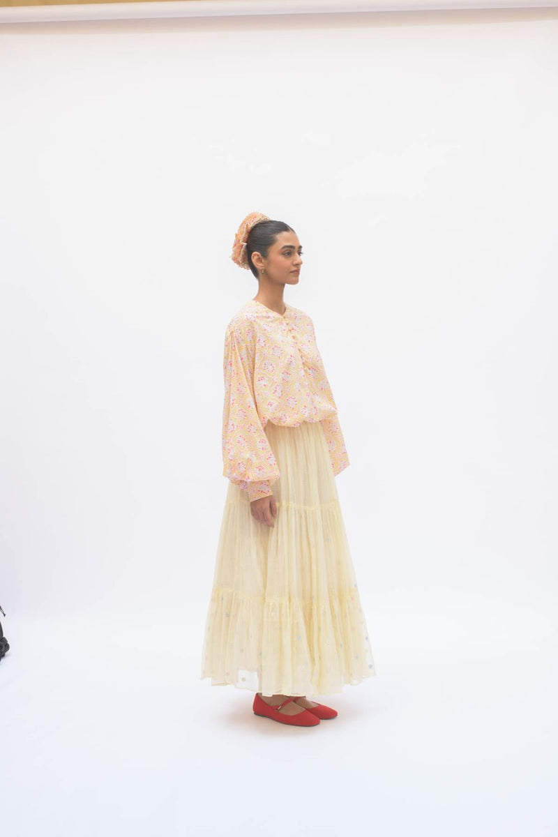 MAYA SKIRT LEMON by TOKREE in yellow color for women Worldwide